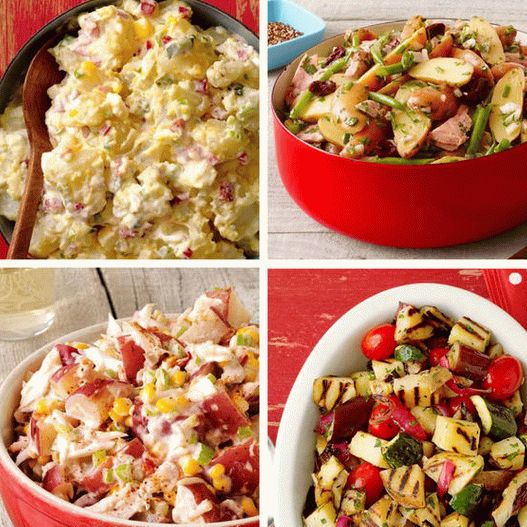 Fotografie z 50 receptů na bramborový salát