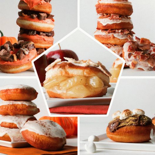 Fotografie z 5 koblih na podzimní stůl