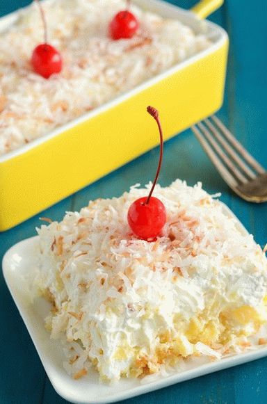 Foto ananas otevřený dort bez pečení