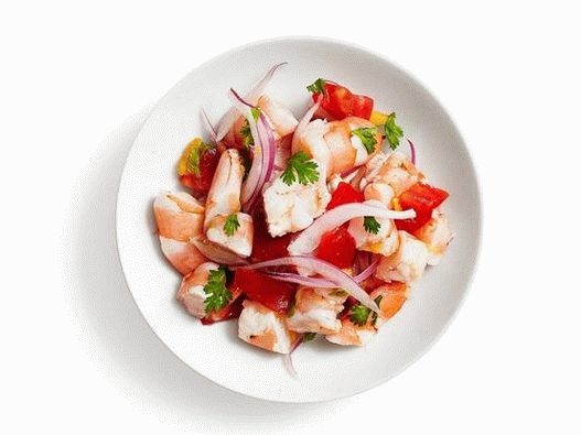 Pikantní krevety s krevetami a rajčaty