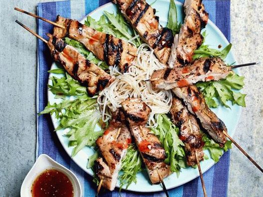 Kuřecí Yakitori (kuřecí kebab)