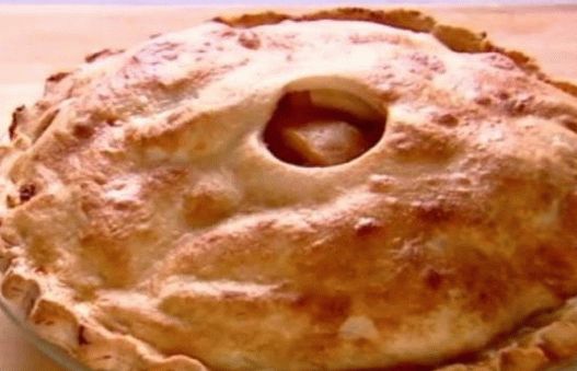 Foto rustikální jablečný koláč