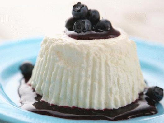 Photo Lemon Kurd Dessert (citrónový krém) s borůvkovou omáčkou