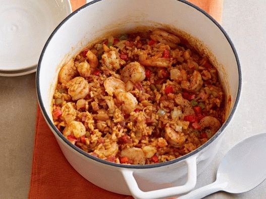Fotka z Jambalaya se šunkou a krevetami