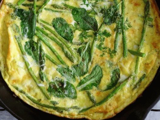 Fotka z Fritate se salátem a chřestem