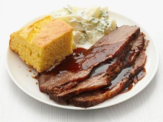 Fotografie z hovězího masa v grilovací omáčce s pomalým vařičem