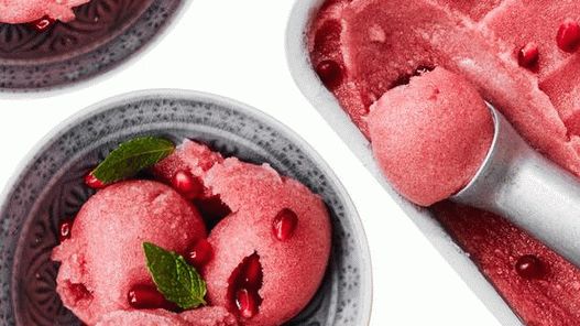 Foto granátové jablko-máta sorbet