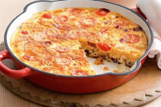 Photo Spanish Tortilla with Chorizo