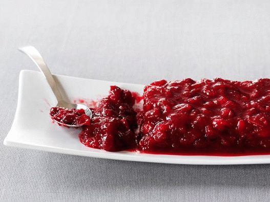 Foto brusinková dezertní omáčka