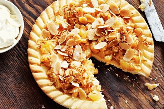 Foto kokosový čajový koláč