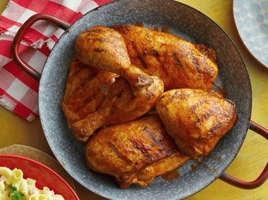 Fotografie grilovaného kuře v suché marinádě