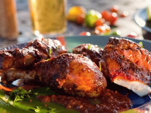 Photo Kuře s krtkovou omáčkou na grilu