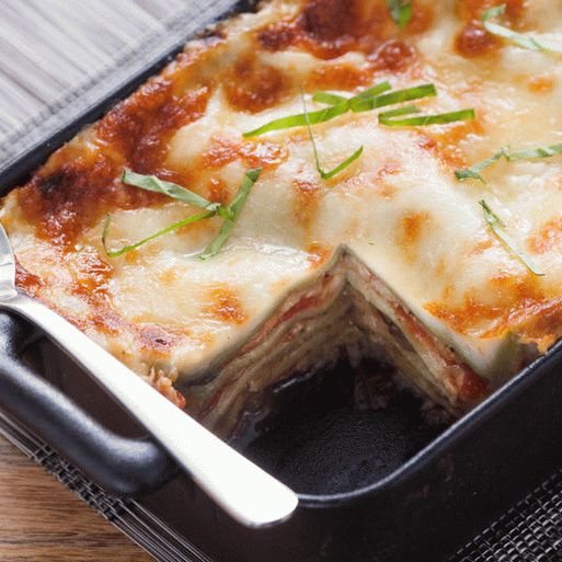 Foto letní lasagne s lilkem