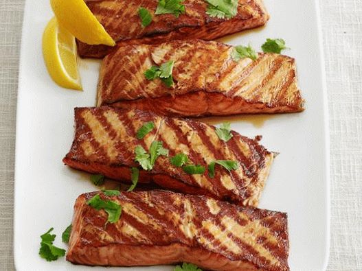 Marocký grilovaný losos fotka