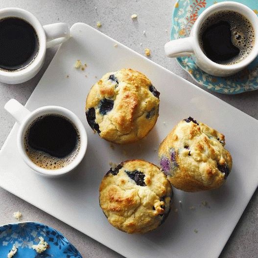 Fotografie low-carb borůvkový muffin