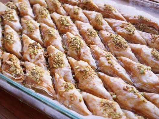 Photo Greek Baklava z filo pečivo s ořechy