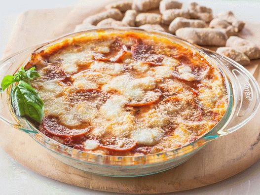 Photo Pizza dip with pepperoni