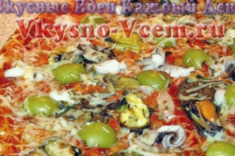 krevety a mušle pizza