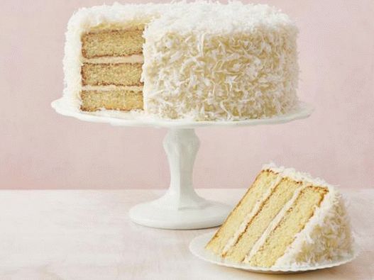 Kokosový dort s krémovým krémem