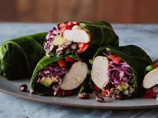 Paleo-burrito v zelných listech (paleo strava)