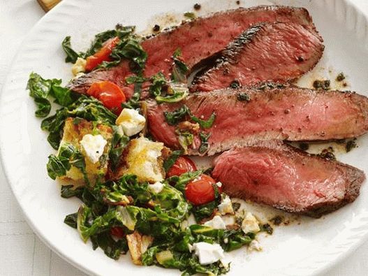 Smažený řízek s mangoldem