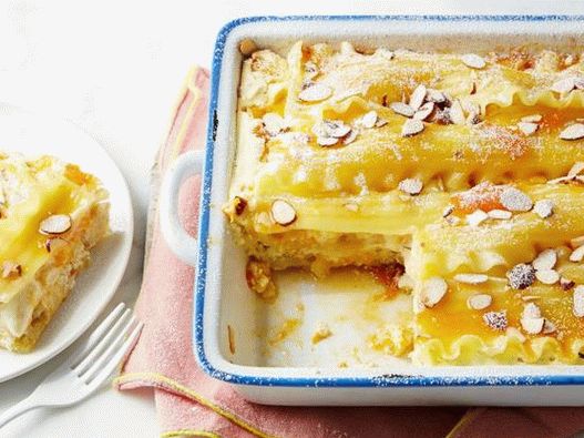 Photo Sweet Lasagna s jablky a sušenými meruňkami k snídani