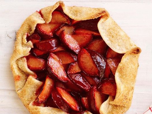 Foto, švestka, dort, -, písčina, dort, s, švestka