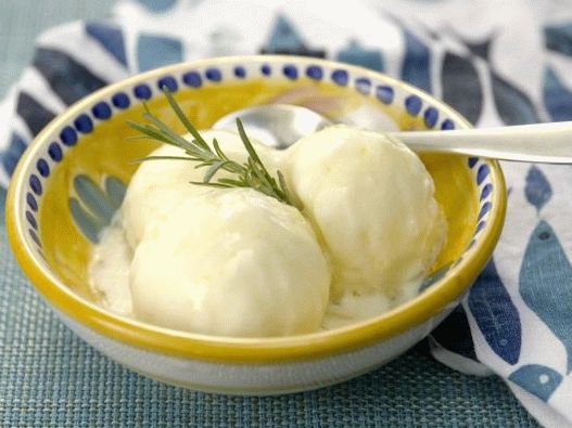 Foto mascarpone sorbet s rozmarýnem medu