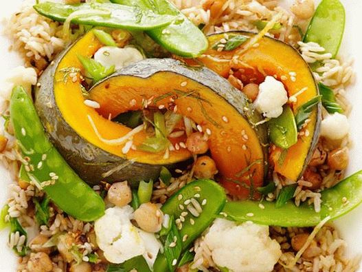 Foto dýně dušená se smaženou cizrnou