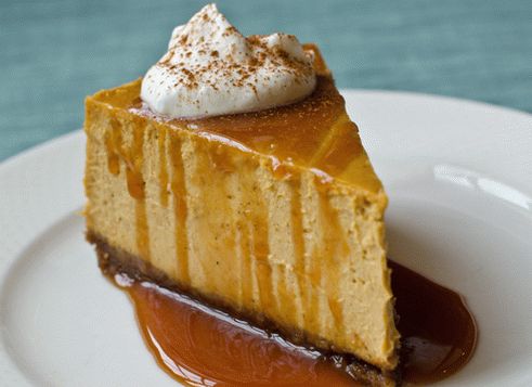 Photo Pumpkin Tvarohový koláč se skořicí šlehačkou