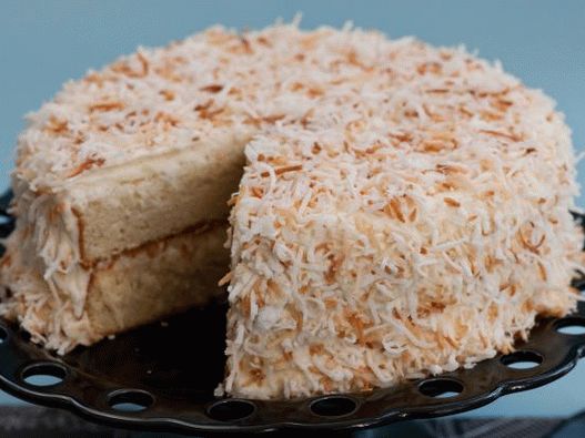 Foto dort s kokosovým krémem a tvarohem
