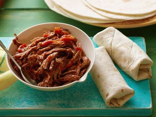 Fotografie teplého burrita pro piknik: Burritos de Machaka