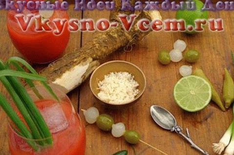 Sklízení nakládaného křenu na zimu