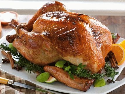 Foto pečená krůta s kořením