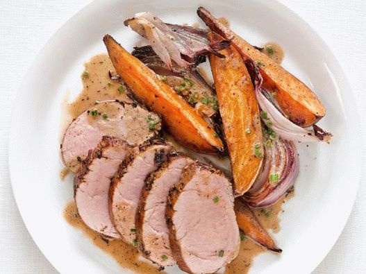 Photo Pečené vepřové se sladkým bramborem